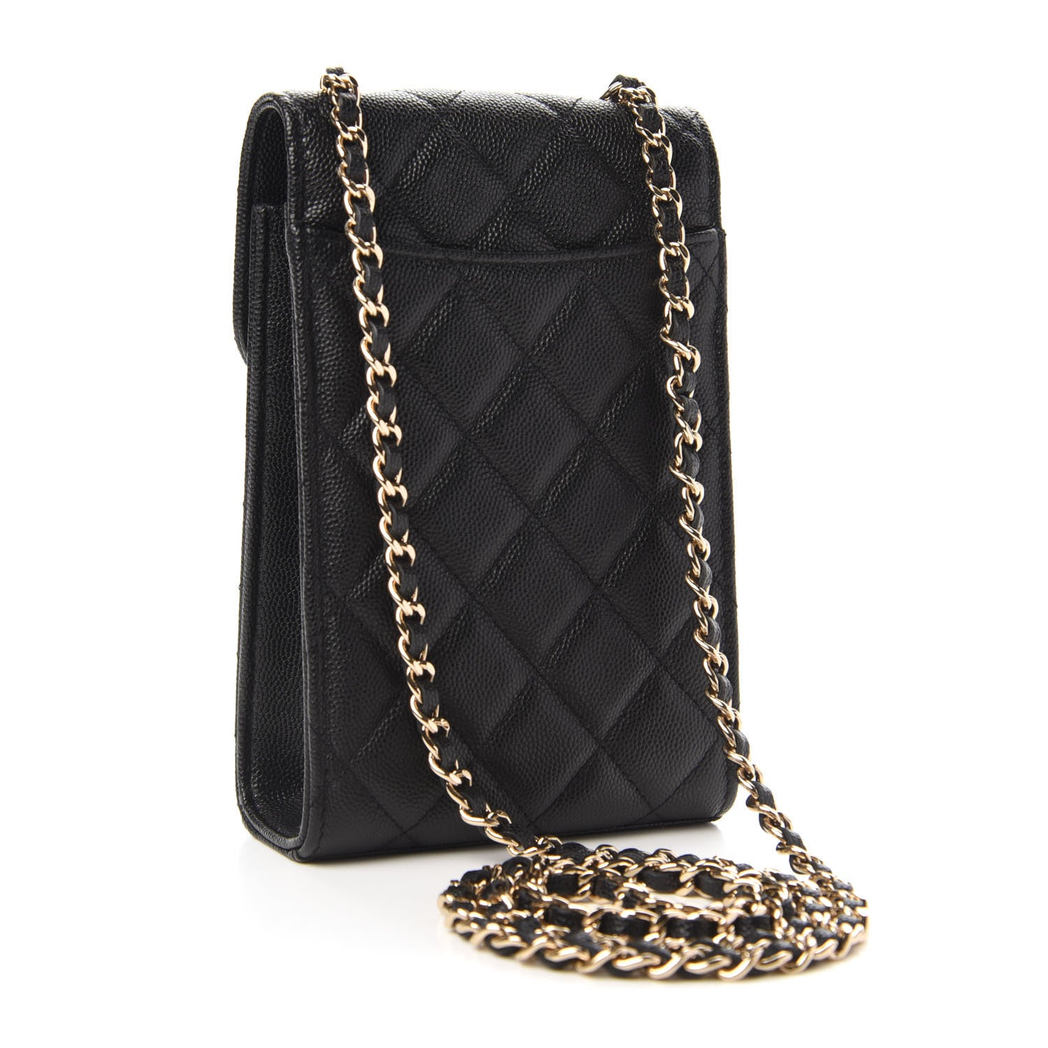 Chanel Caviar Quilted Classic Phone Holder Black 3 of 12