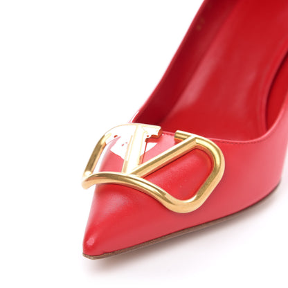 Valentino Garavani Calfskin Vlogo Signature 80mm Pumps 38.5 Rouge Pur 8 of 8