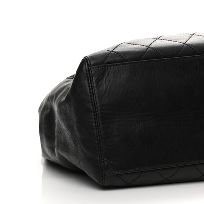 Chanel Lambskin Quilted Shopping Tote Black 10 of 14