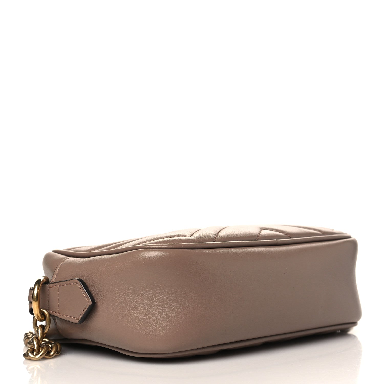 Gucci Calfskin Matelasse Mini GG Marmont Chain Shoulder Bag Porcelain Rose 3 of 11