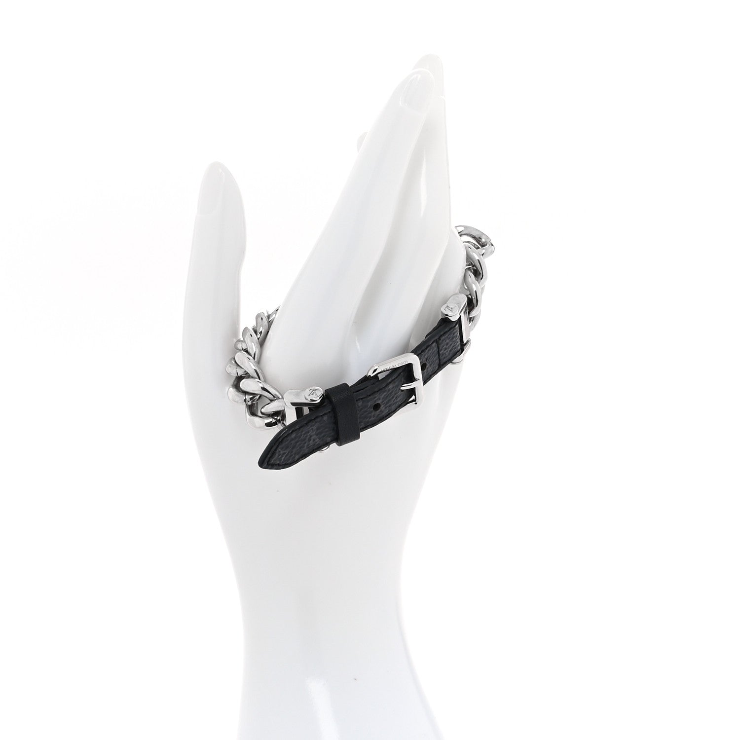 Louis Vuitton Monogram Eclipse Chain Bracelet 2 of 5