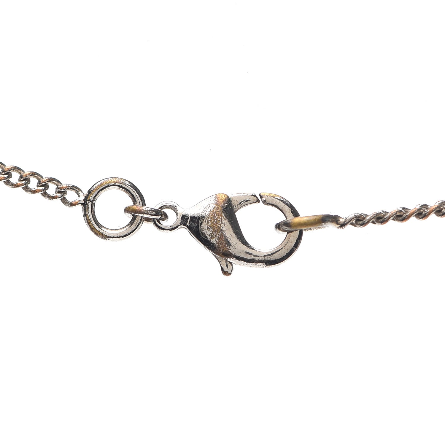 Chanel Crystal CC Necklace Silver 3 of 3