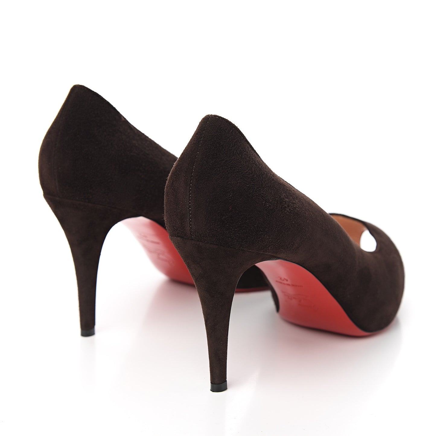 Suede Open Clic 85 Pumps 42 Coffee