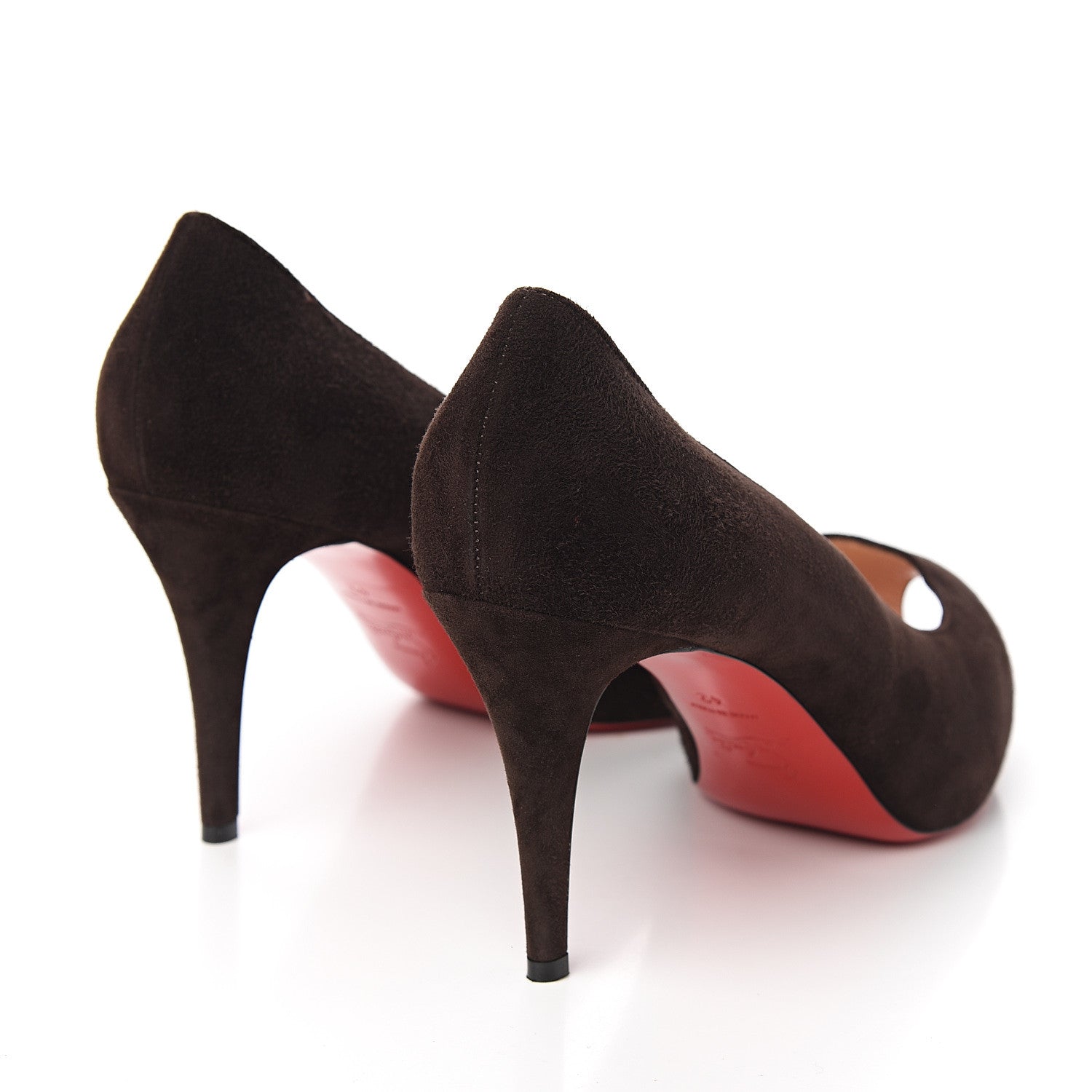Christian Louboutin Suede Open Clic 85 Pumps 42 Coffee 4 of 7