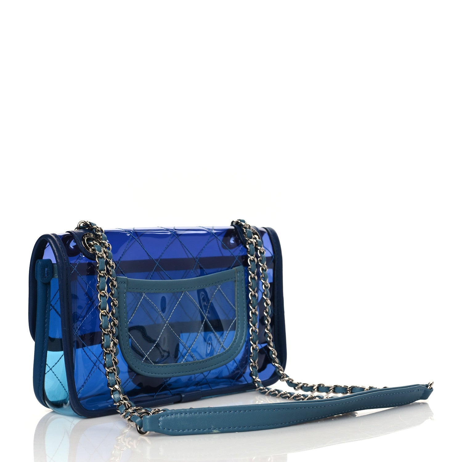 Chanel PVC Lambskin Stitched Mini Coco Splash Flap Blue 2 of 10