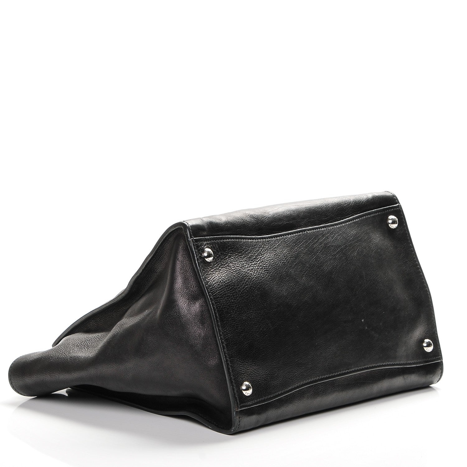 Prada Glace Calf Twin Pocket Tote Nero Black 4 of 6