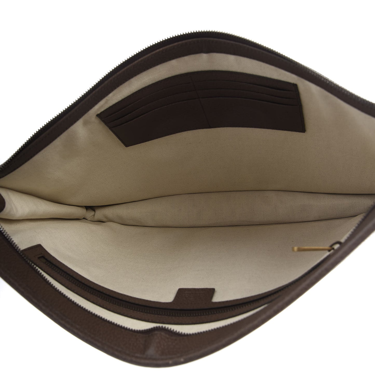 GG Supreme Monogram Textured Calfskin Web Ophidia Documents Holder Beige Ebony New Acero