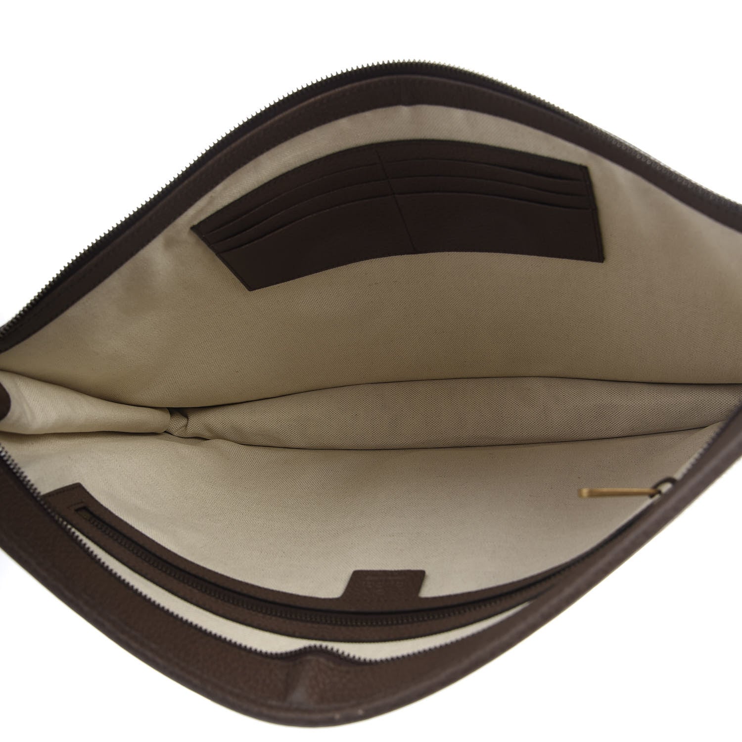 Gucci GG Supreme Monogram Textured Calfskin Web Ophidia Documents Holder Beige Ebony New Acero 4 of 8