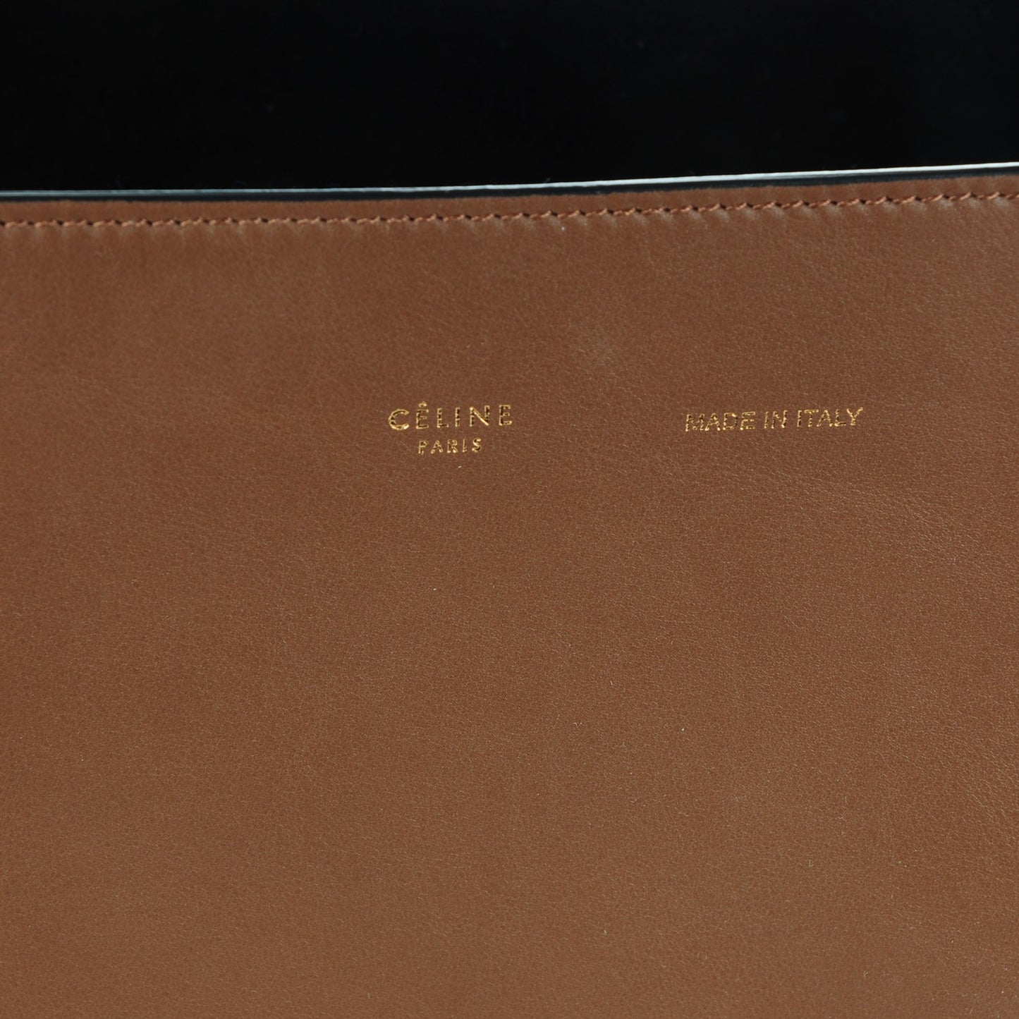Shiny Smooth Calfskin Small Twisted Cabas Camel Brick