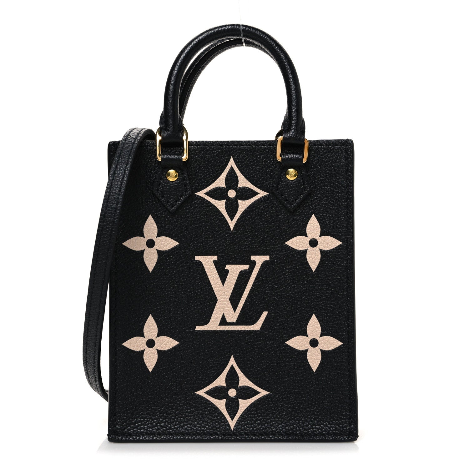Louis Vuitton Empreinte Monogram Giant Petit Sac Plat Black Beige 1 of 10