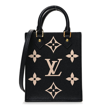 Louis Vuitton Empreinte Monogram Giant Petit Sac Plat Black Beige 1 of 10