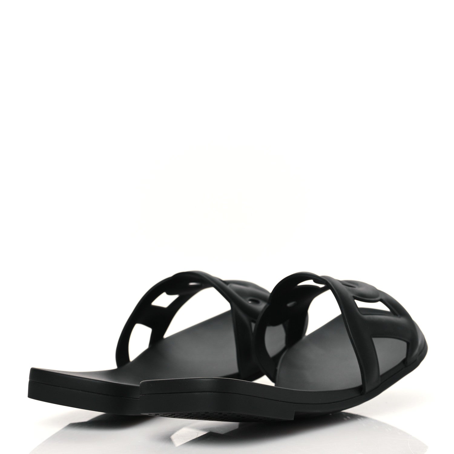 Hermes Rubber Aloha Sandals 40 Black 4 of 8
