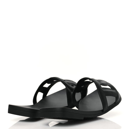 Hermes Rubber Aloha Sandals 40 Black 4 of 8