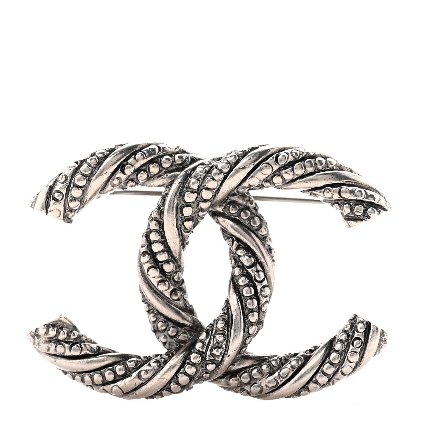 Ruthenium Twisted CC Brooch