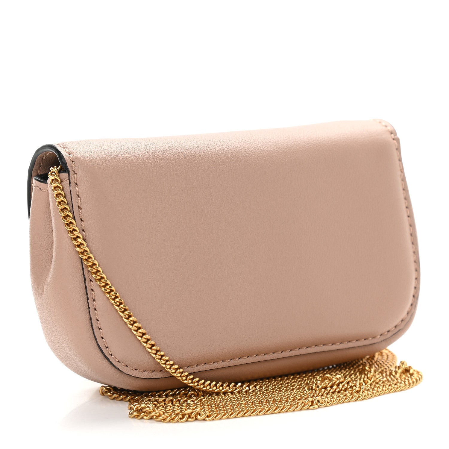 Valentino Garavani Calfskin Crystal Mini Supervee Pouch Rose Cannelle 2 of 8
