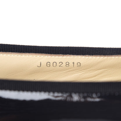 Chanel Patent CC Cap Toe Ballerina Flats 36.5 Black Beige 8 of 8