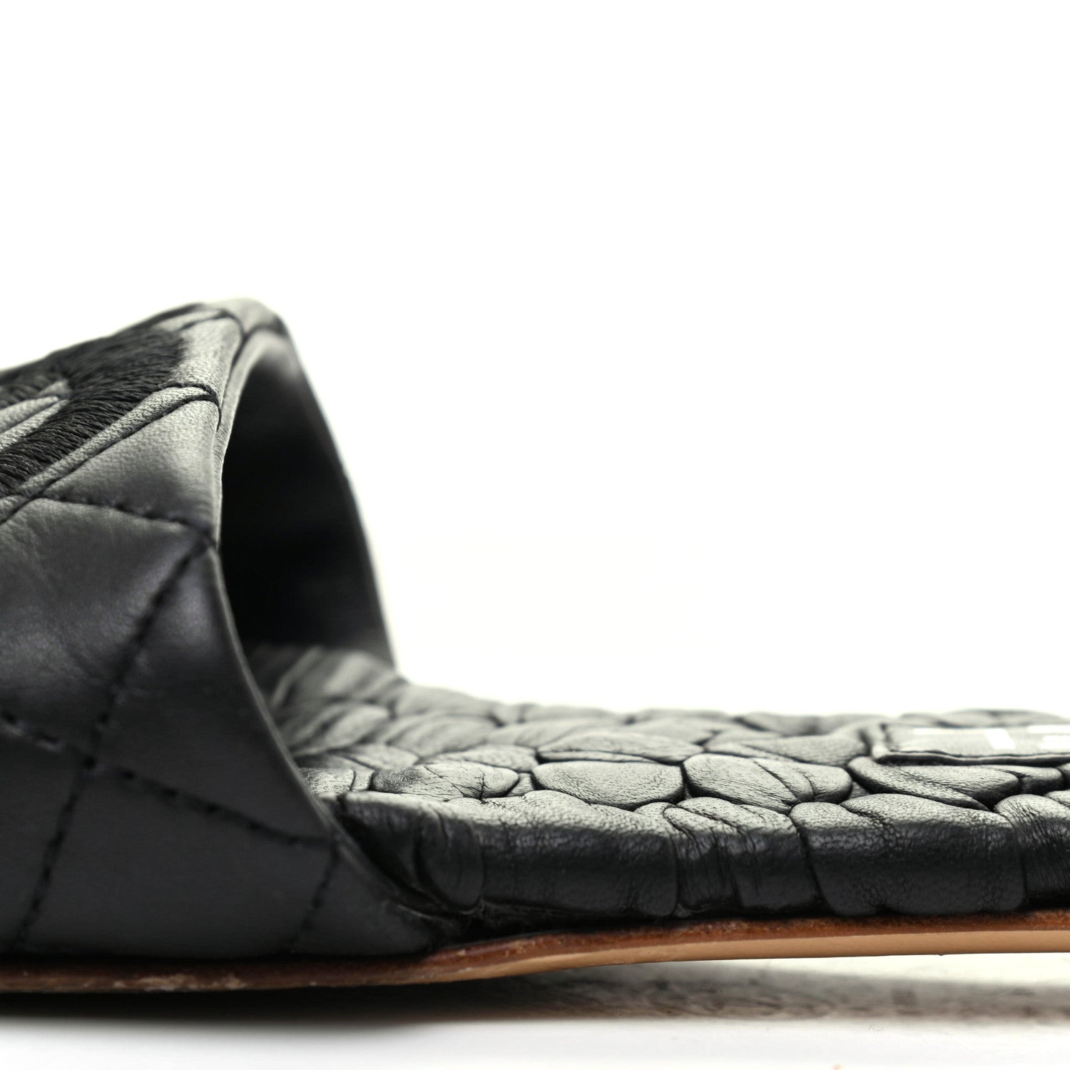 Chanel Lambskin Quilted Embroidered CC Mules Sandals 36 Black 12 of 15