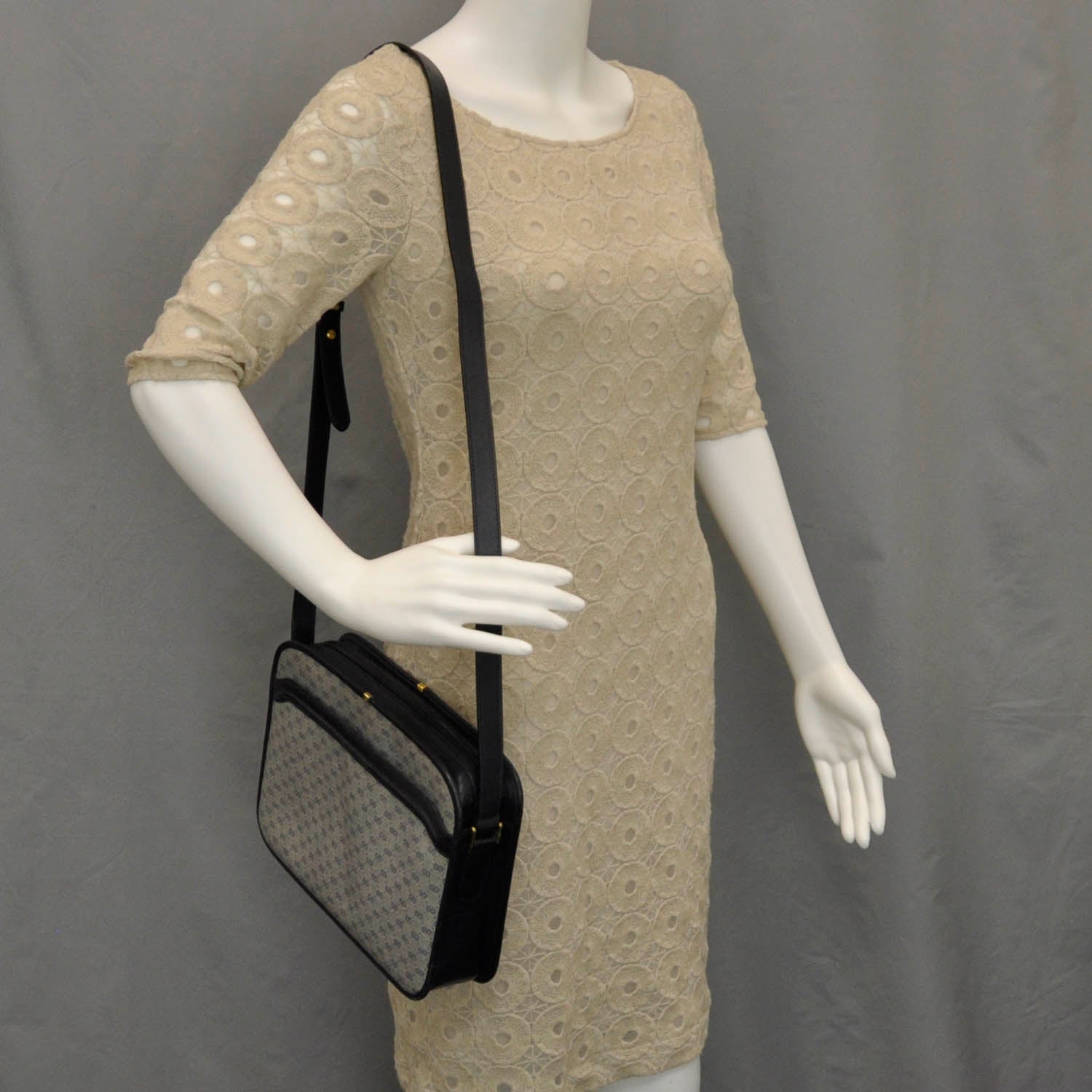 Gucci Monogram Shoulder Bag Navy 2 of 9