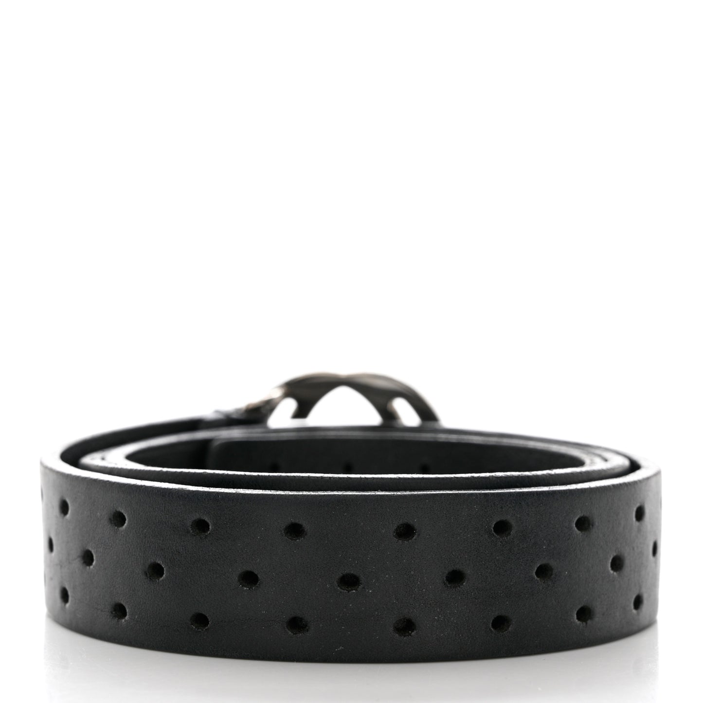 Calfskin Perforated Interlocking G Belt 85 34 Black