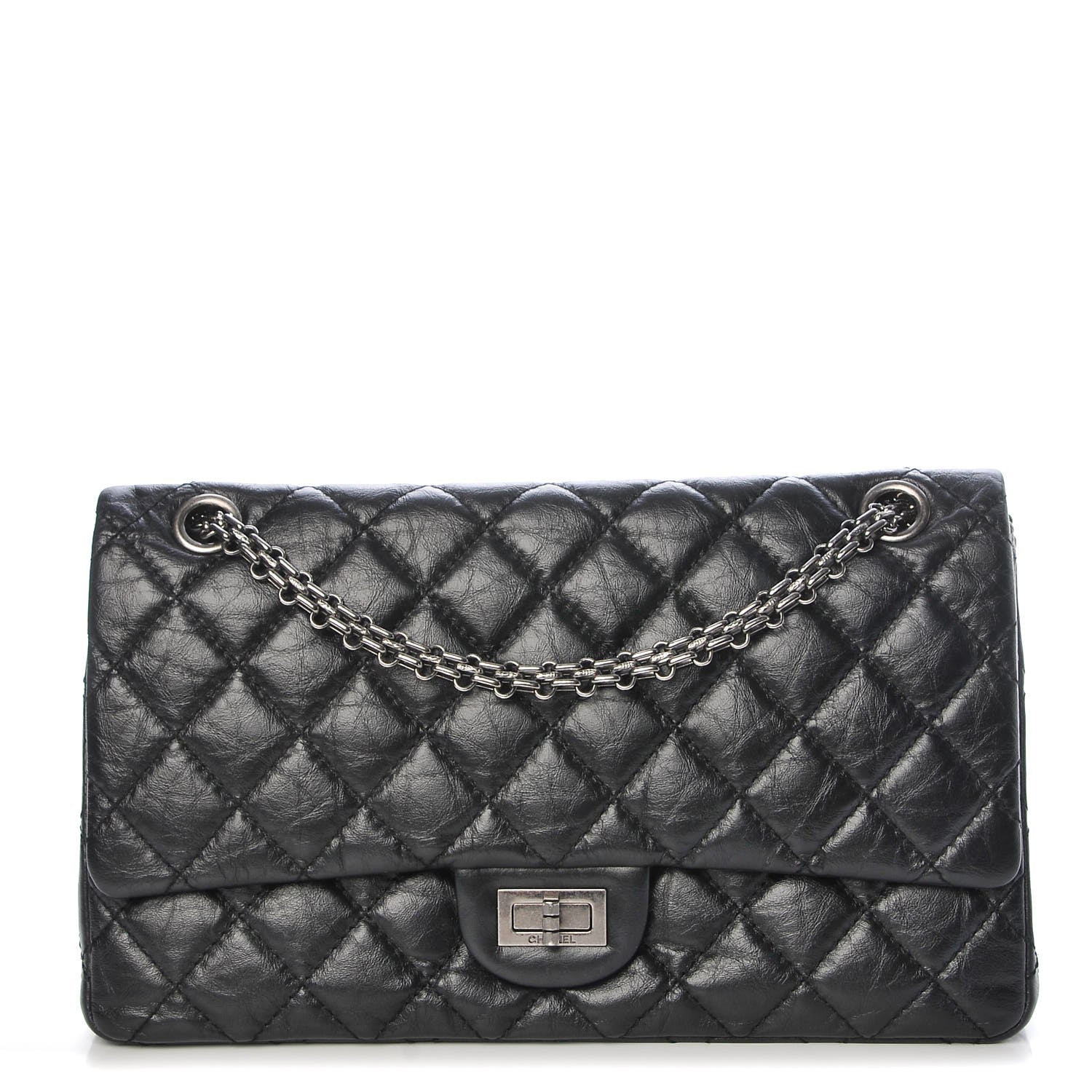 Chanel Aged Calfskin Quilted 2.55 Reissue 226 Flap Black 1 of 7