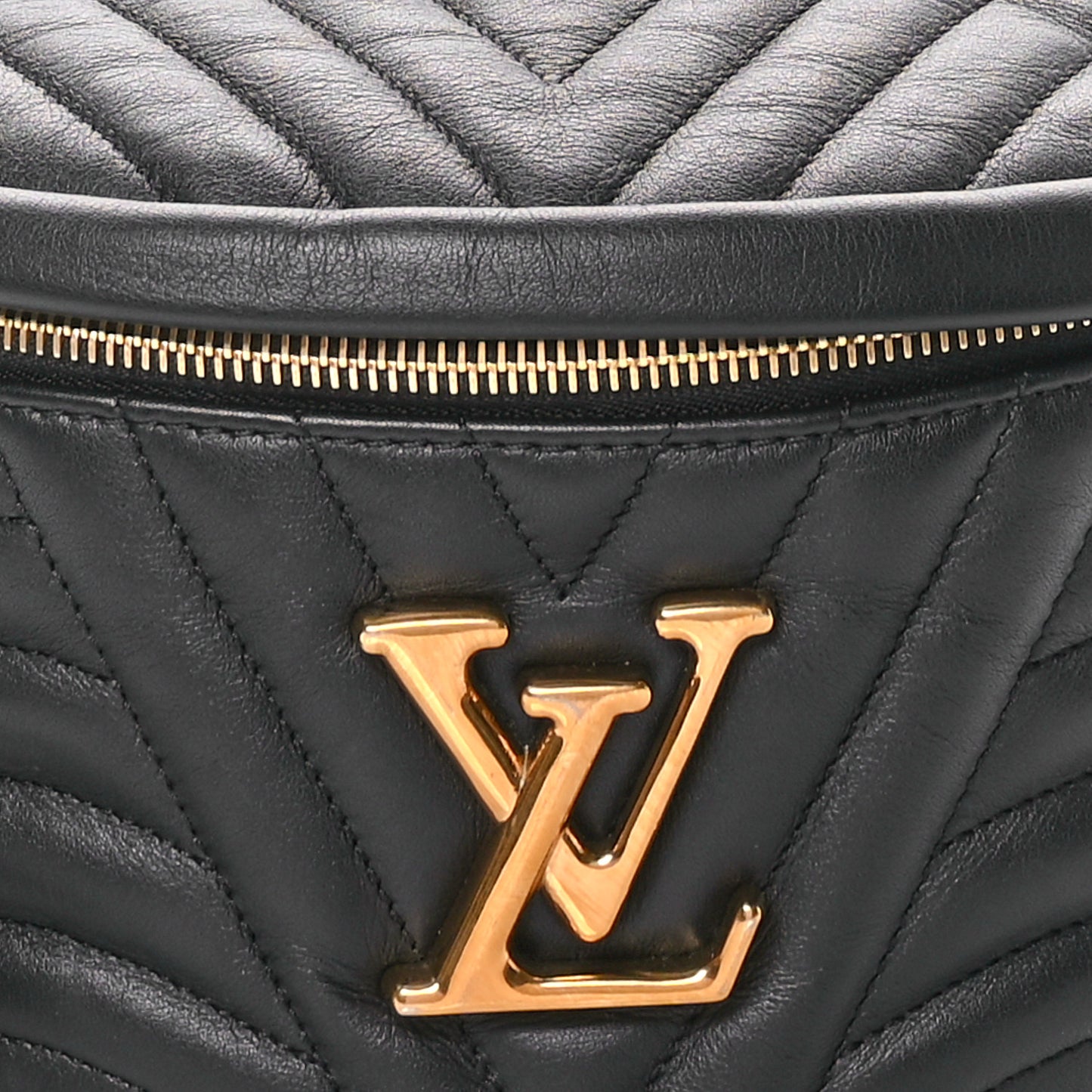 Calfskin Quilted New Wave Bumbag Black