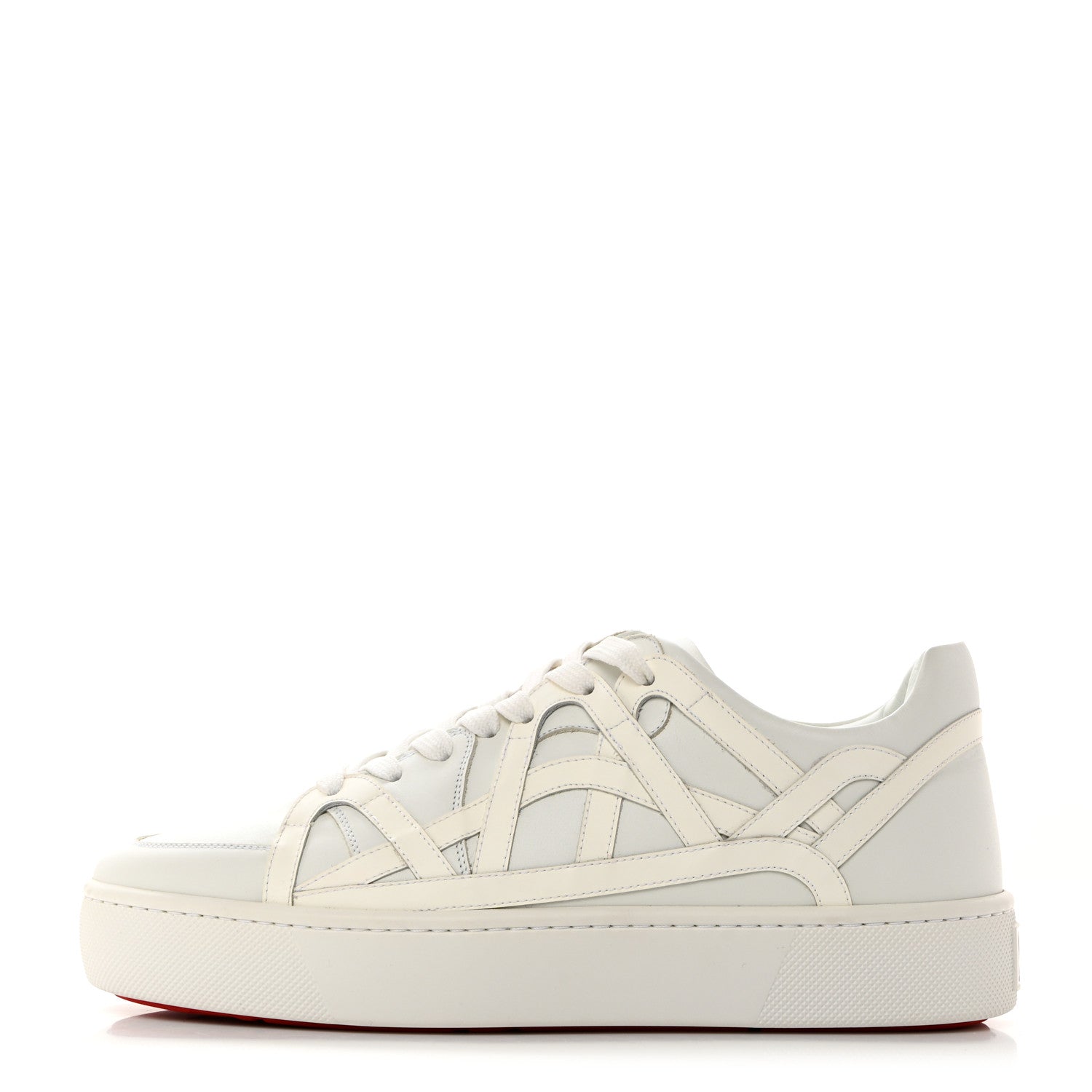 Christian Louboutin Calfskin Mens 2002SL Low Sneakers 43 White 1 of 7