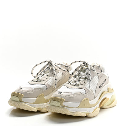 Balenciaga Fabric Mesh Womens Triple S Sneakers 36 White 4 of 8