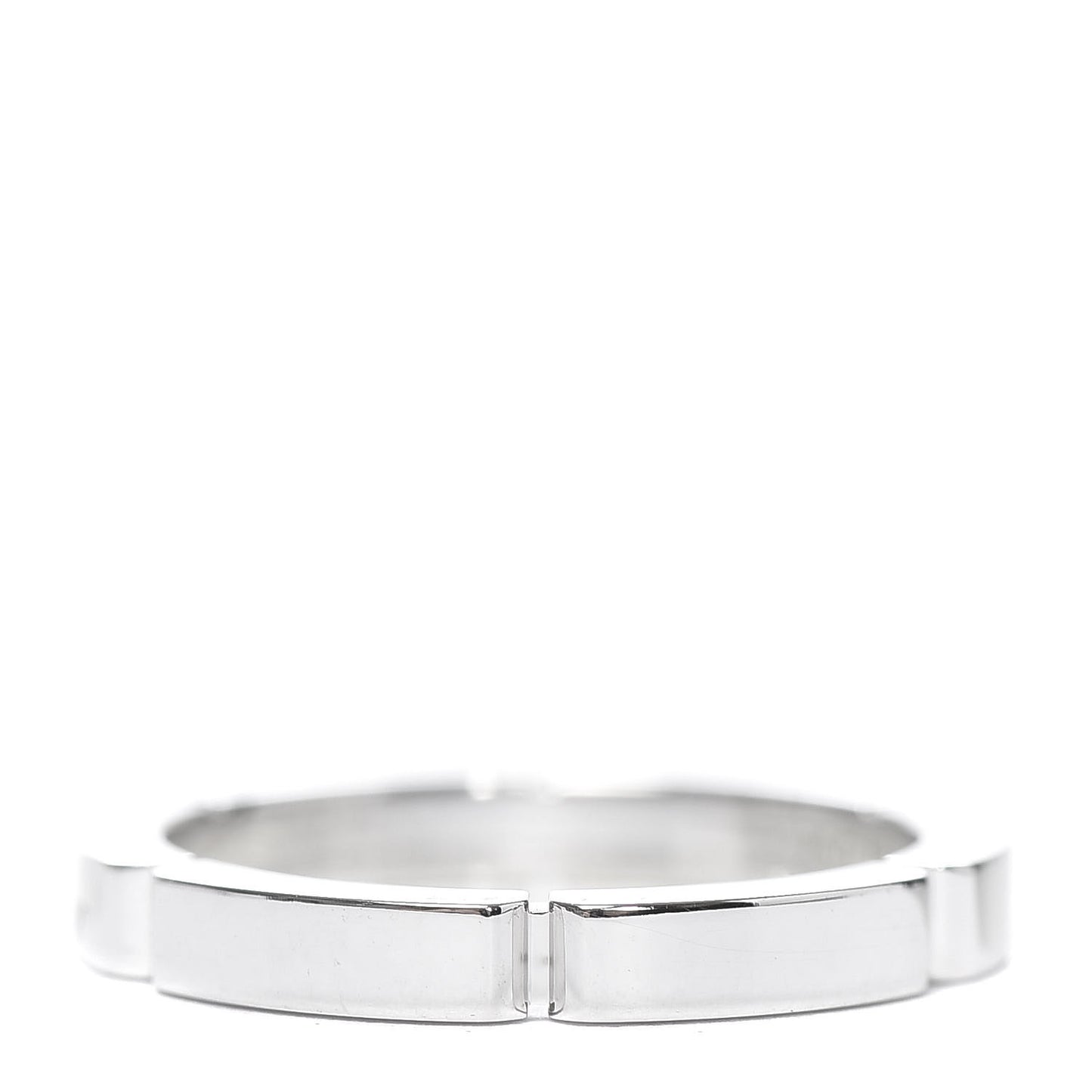 18K White Gold 2.5mm Maillon Panthere Wedding Band Ring 49 5