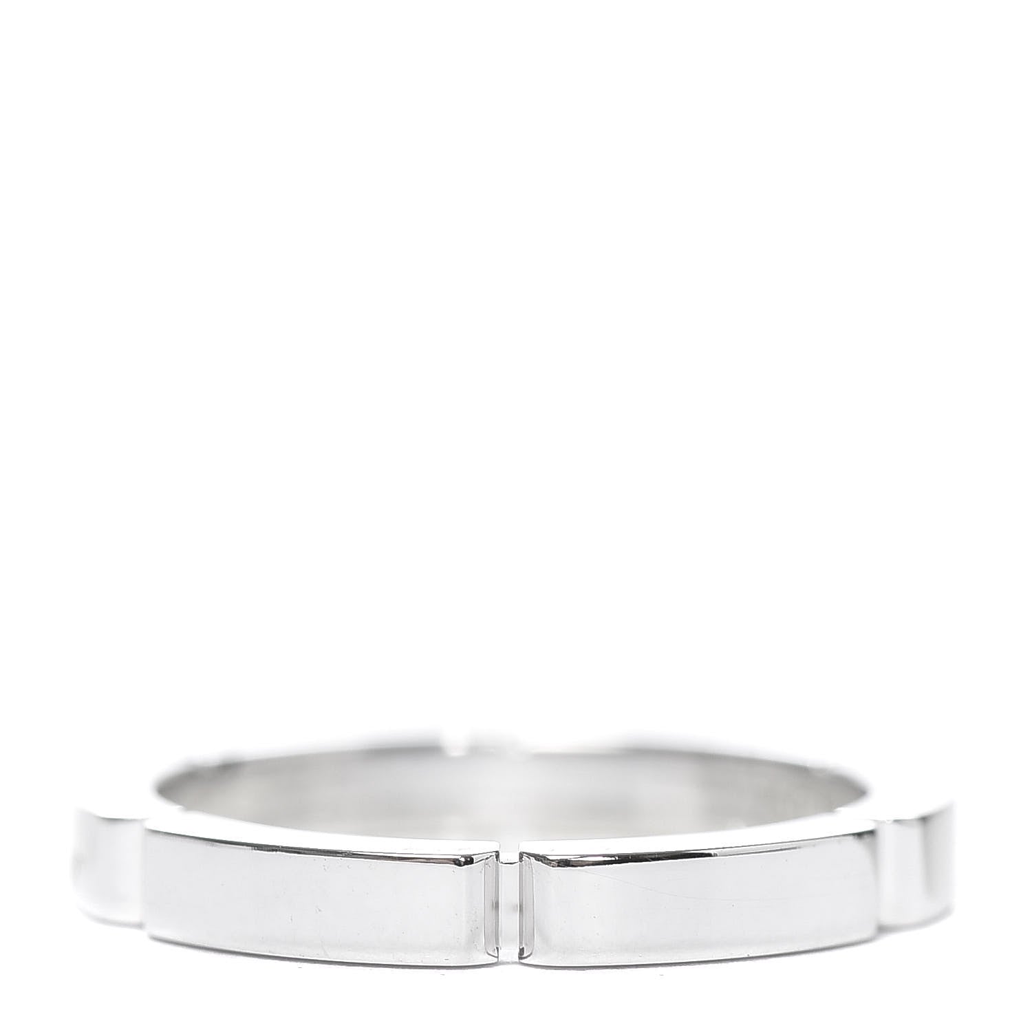 Cartier 18K White Gold 2.5mm Maillon Panthere Wedding Band Ring 49 5 3 of 5