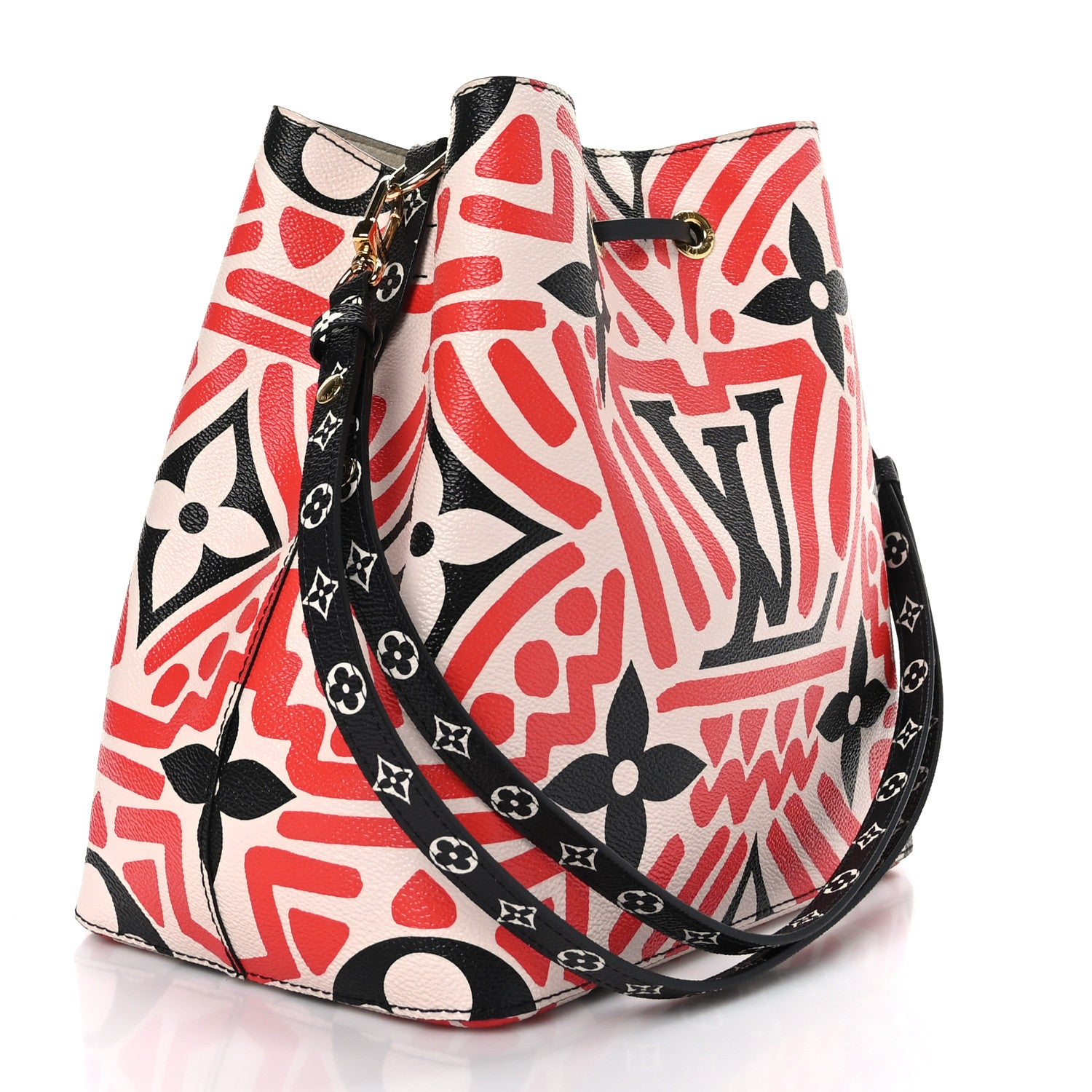 Louis Vuitton Monogram Giant Crafty NeoNoe MM Creme Rouge Black 3 of 9