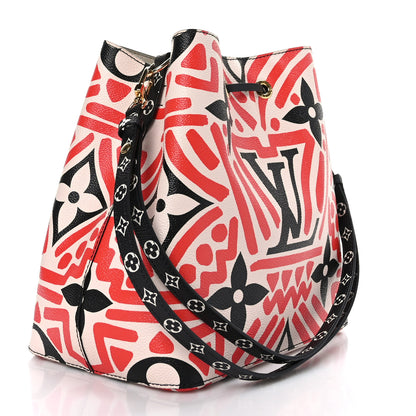 Louis Vuitton Monogram Giant Crafty NeoNoe MM Creme Rouge Black 3 of 9