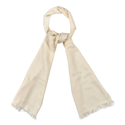 Hermes Cashmere Silk New Libris Stole Ivory 1 of 4