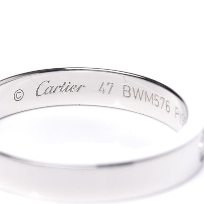 Cartier Platinum Diamond 3mm C De Cartier Wedding Band Ring 47 4 4 of 6