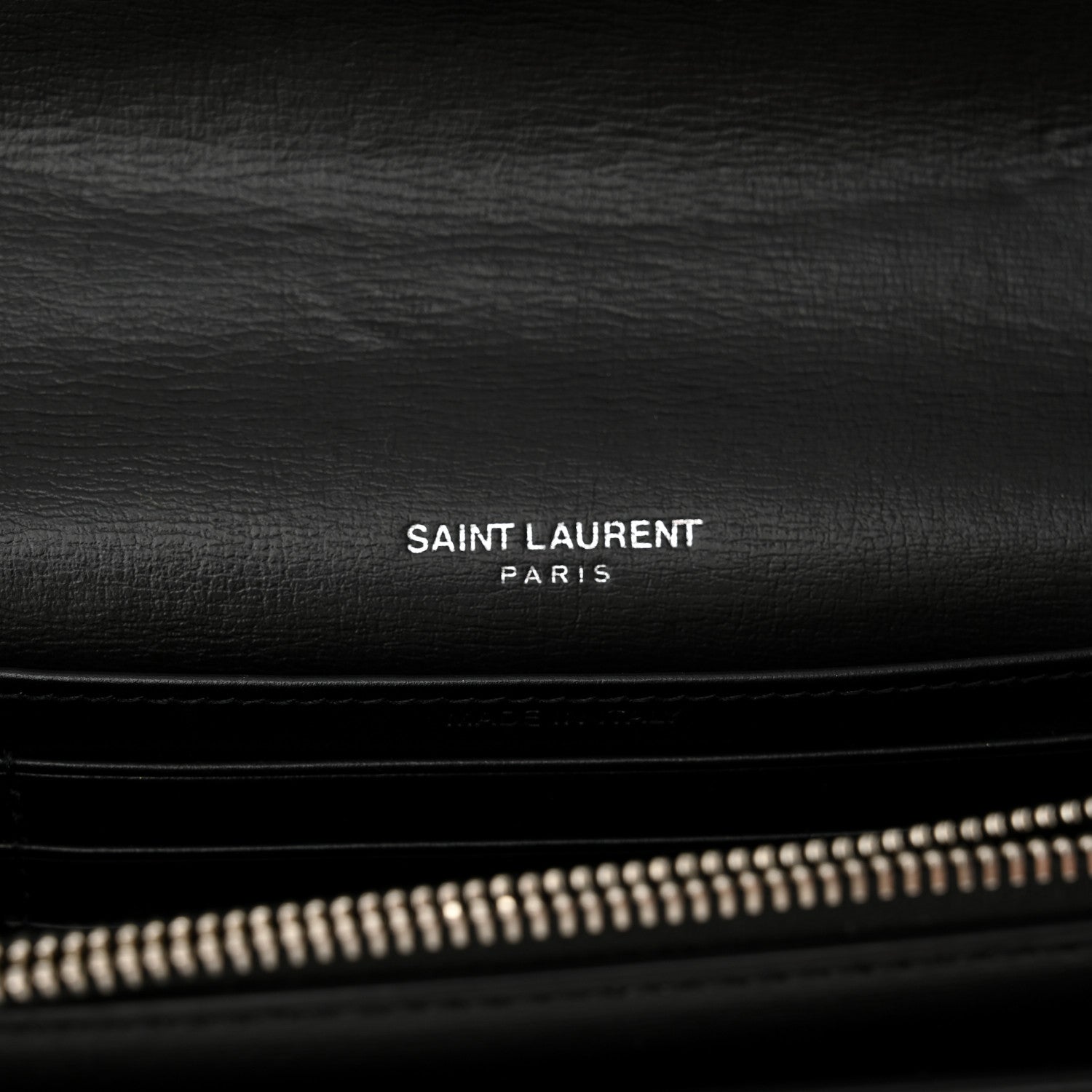 Saint Laurent Calfskin Monogram Sunset Chain Wallet Black 6 of 12
