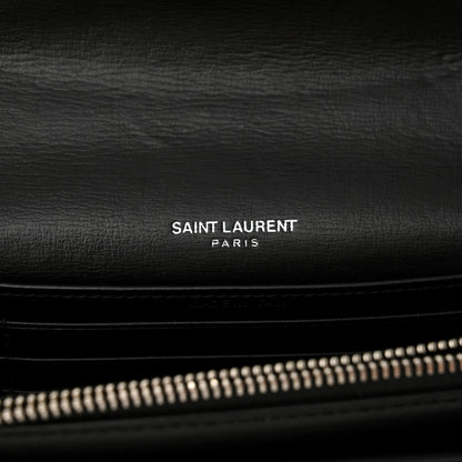 Saint Laurent Calfskin Monogram Sunset Chain Wallet Black 6 of 12