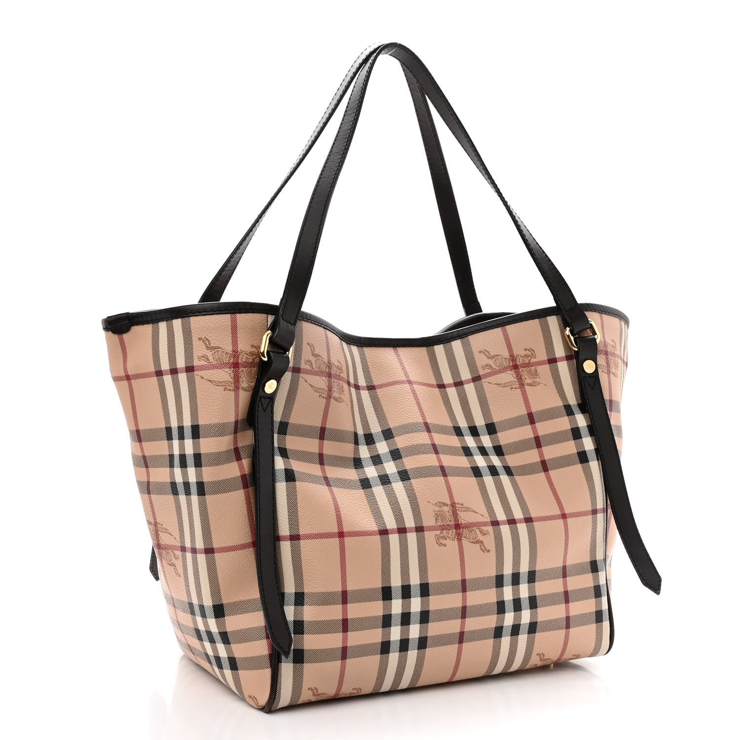 Burberry Haymarket Check Small Canterbury Tote Chocolate 5 of 11