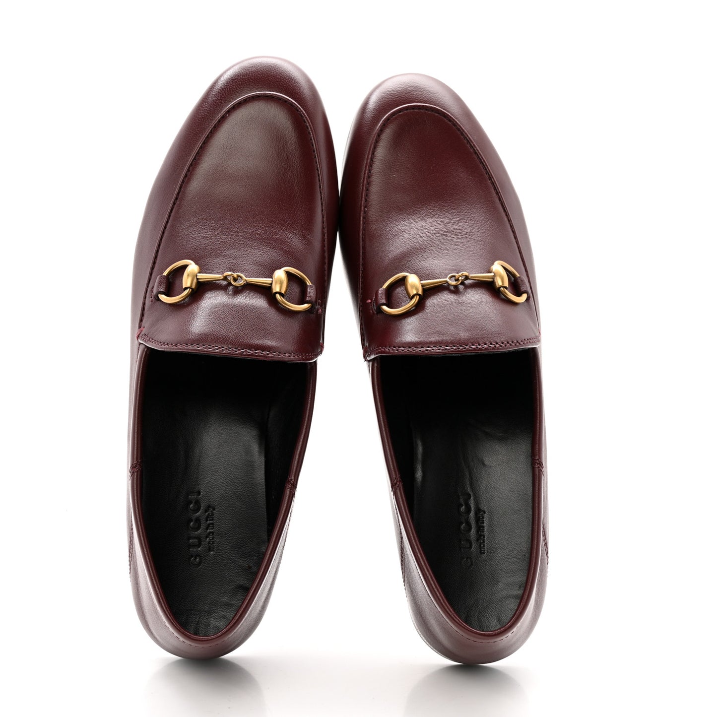 Lambskin Womens Brixton Horsebit Loafers 36.5 Vintage Bordeaux