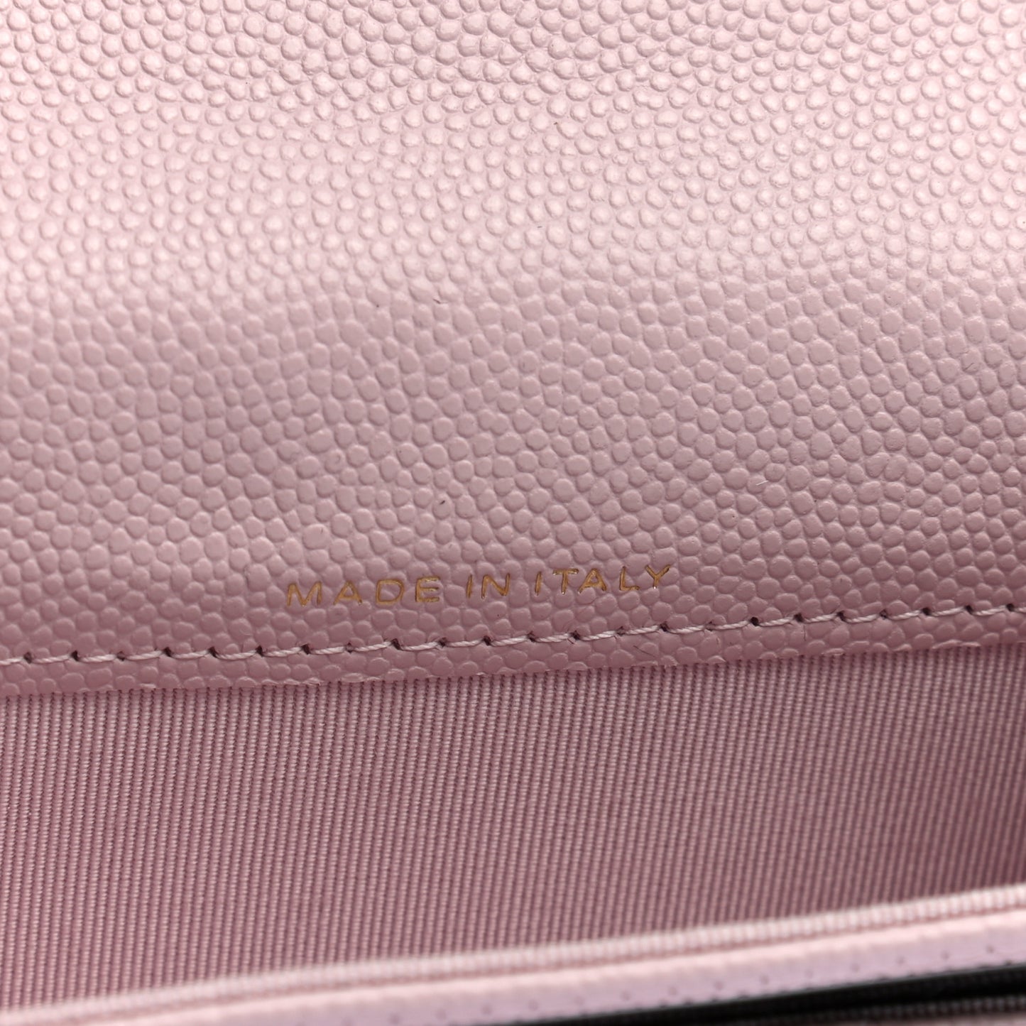 Caviar Quilted Flap Card Holder Wallet Light Pink