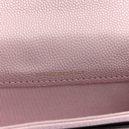 Chanel Caviar Quilted Flap Card Holder Wallet Light Pink 7 of 8