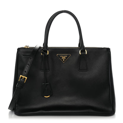 Prada Saffiano Medium Galleria Double Zip Tote Black 1 of 11