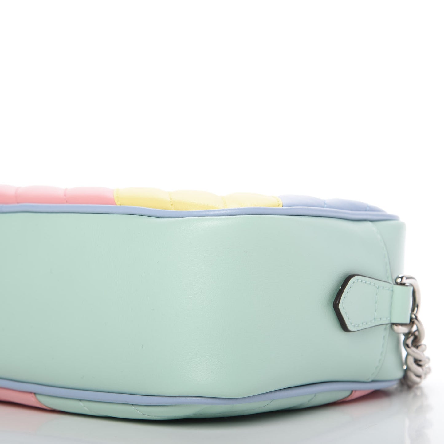 Calfskin Matelasse Diagonal Small GG Marmont Chain Shoulder Bag Multicolor Pastel