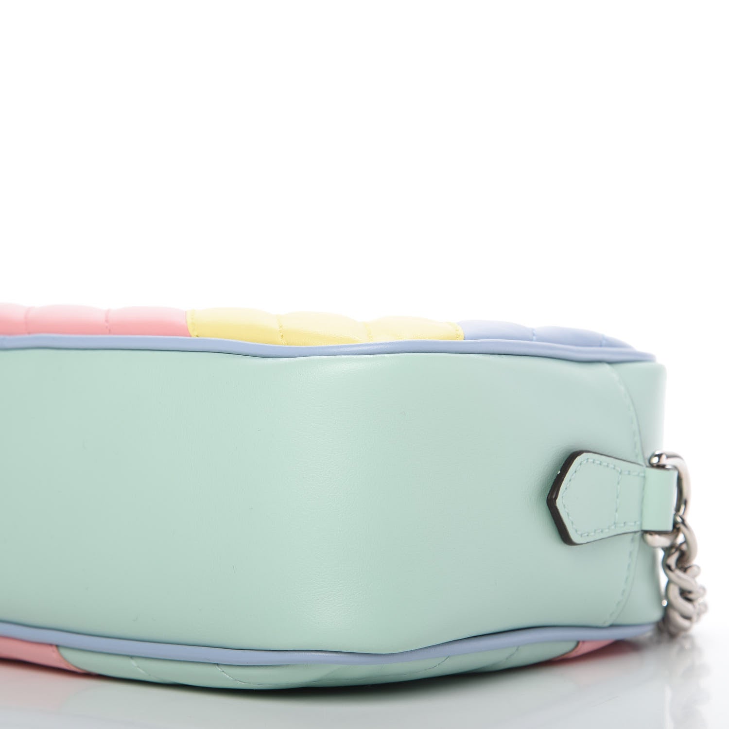 Gucci Calfskin Matelasse Diagonal Small GG Marmont Chain Shoulder Bag Multicolor Pastel 7 of 10