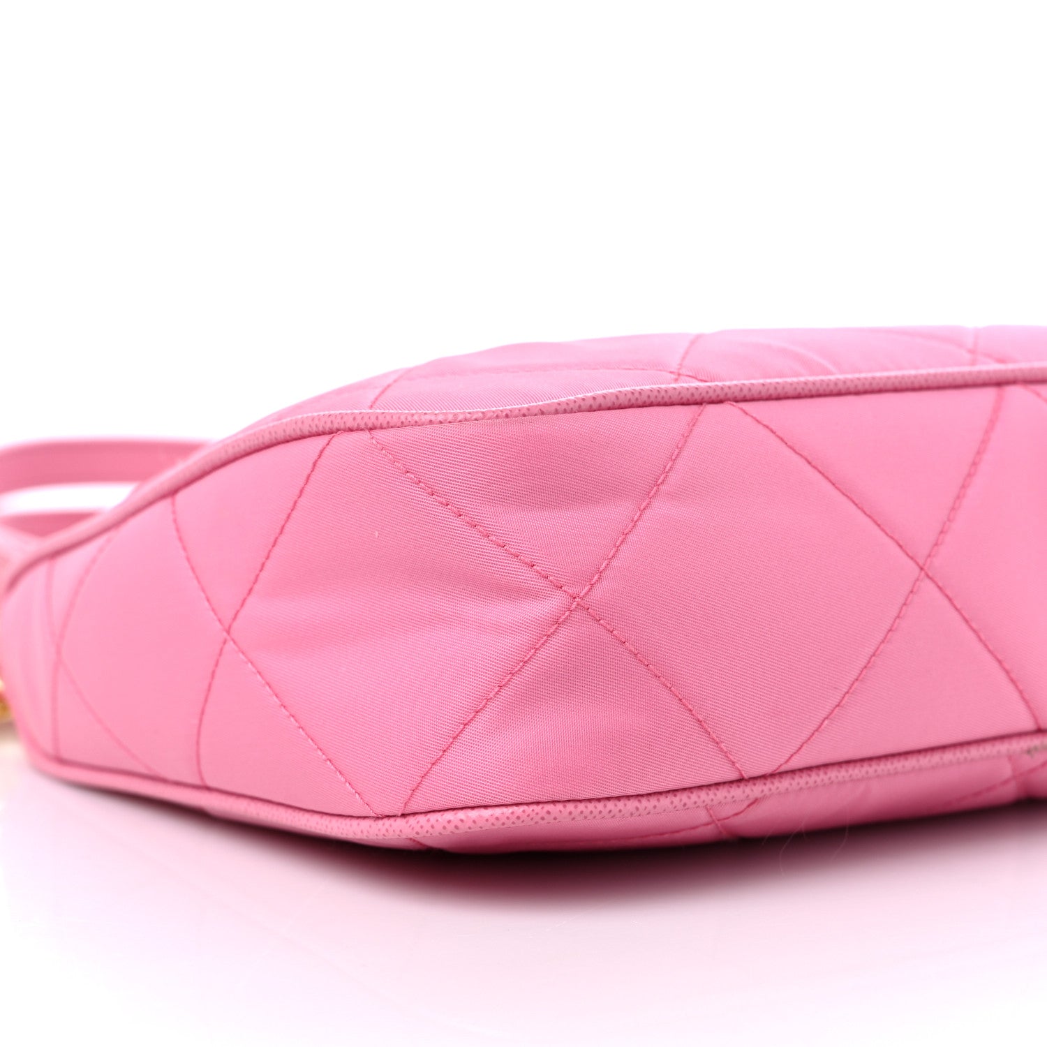 Prada Re-Nylon Saffiano Stitched Mini Re-Edition 1995 Chaine Shoulder Bag Begonia 7 of 8