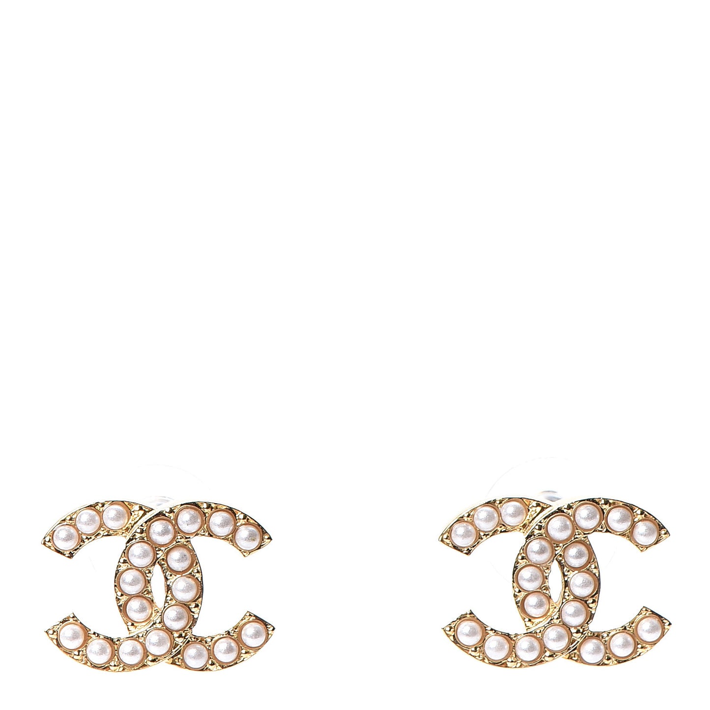 Pearl CC Earrings Gold