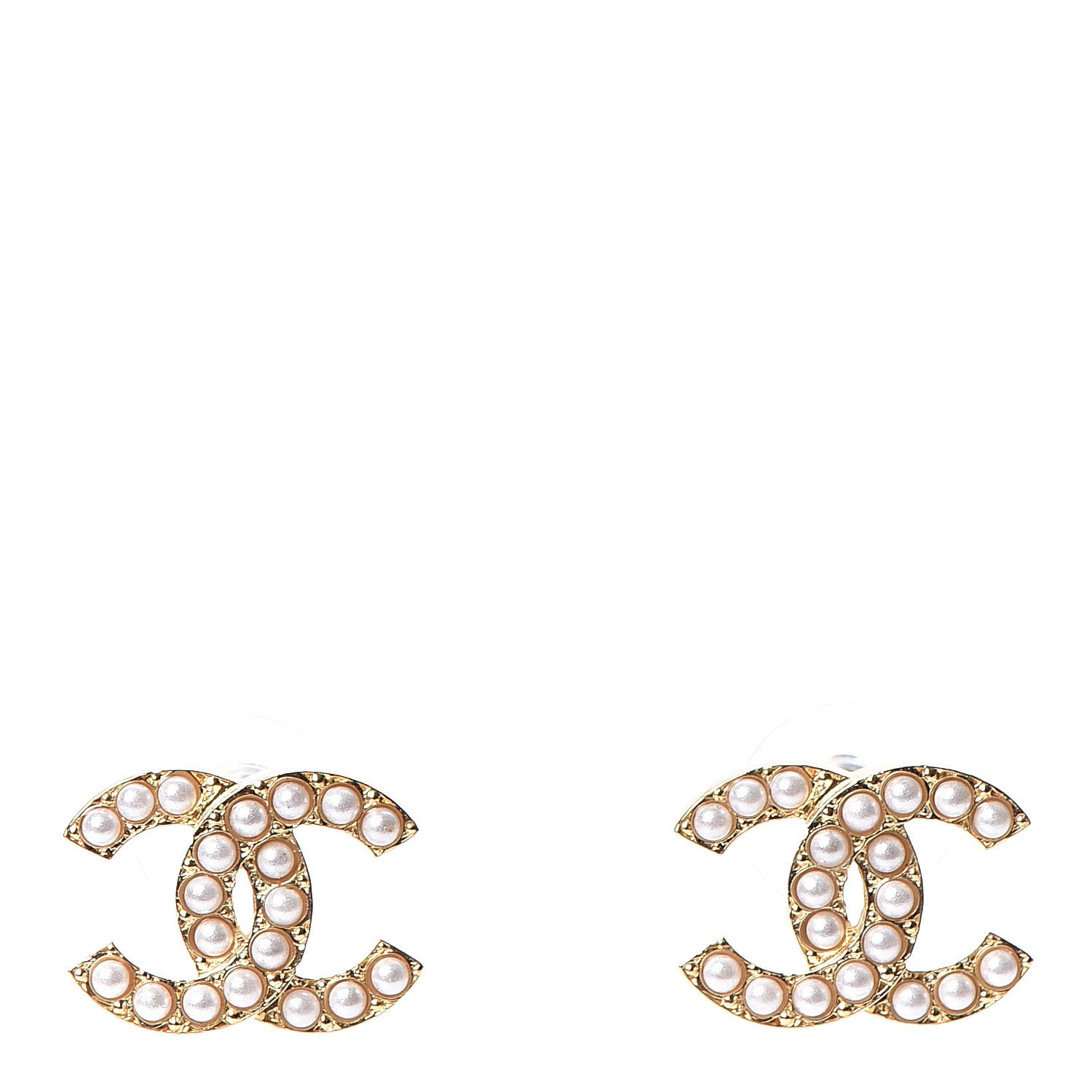 Chanel Pearl CC Earrings Gold 1 of 5
