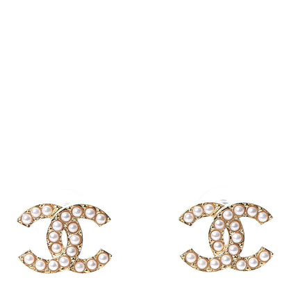 Chanel Pearl CC Earrings Gold 1 of 5