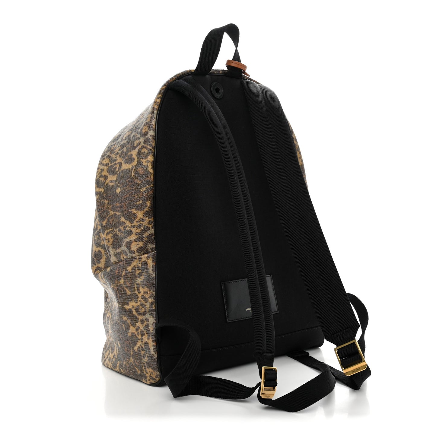 Coated Canvas Jaguar City Backpack Brown Multicolor