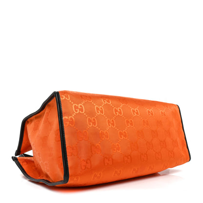 Gucci Econyl Nylon Monogram Large Off The Grid Tote Bag Carrot Orange Black 4 of 10