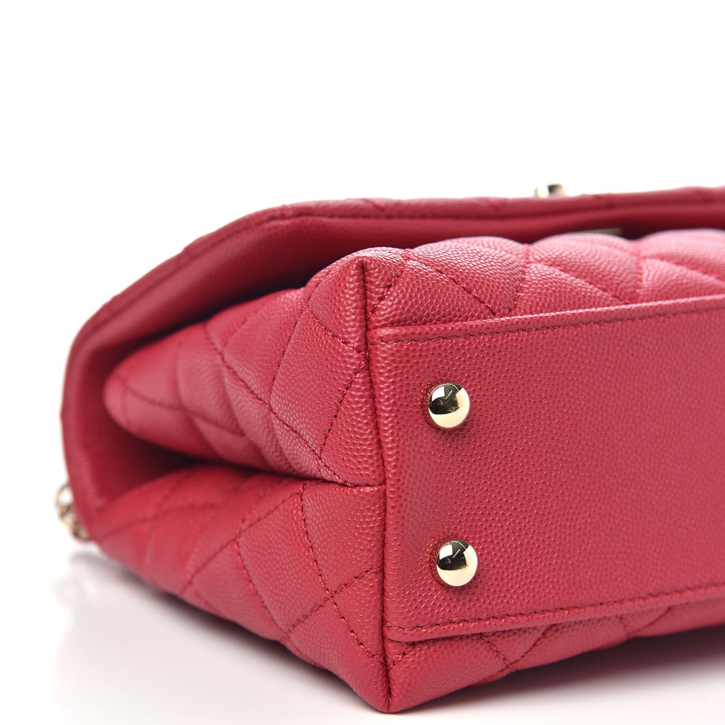 Caviar Quilted Mini Coco Handle Flap Fuchsia