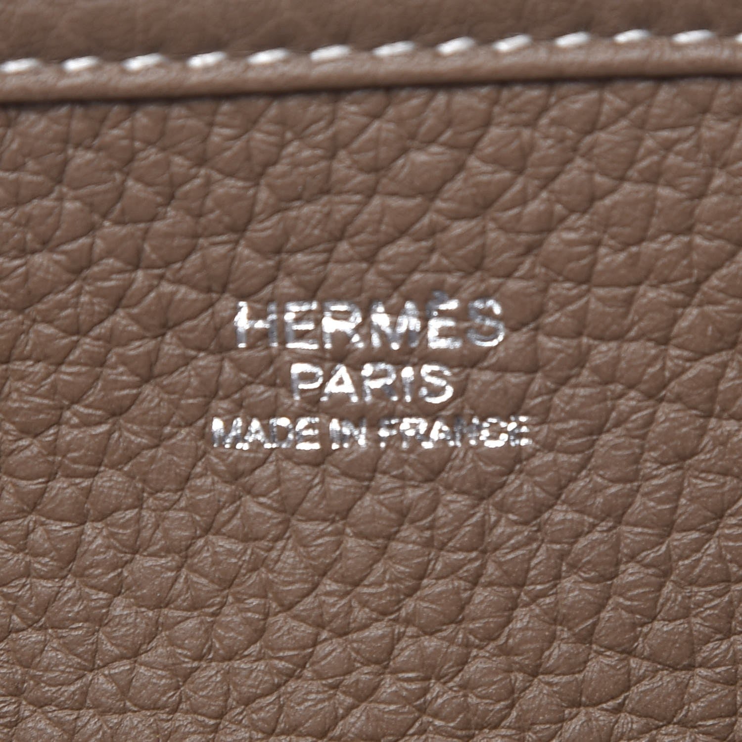 Hermes Taurillon Clemence Evelyne III GM Etoupe 6 of 8